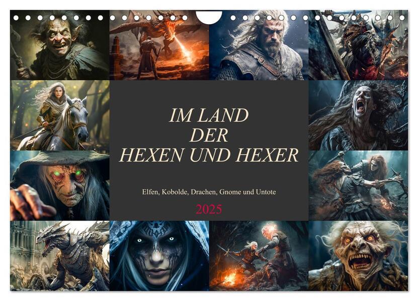 Im Land der Hexen und Hexer (Wandkalender 2025 DIN A4 quer), CALVENDO Monatskalender