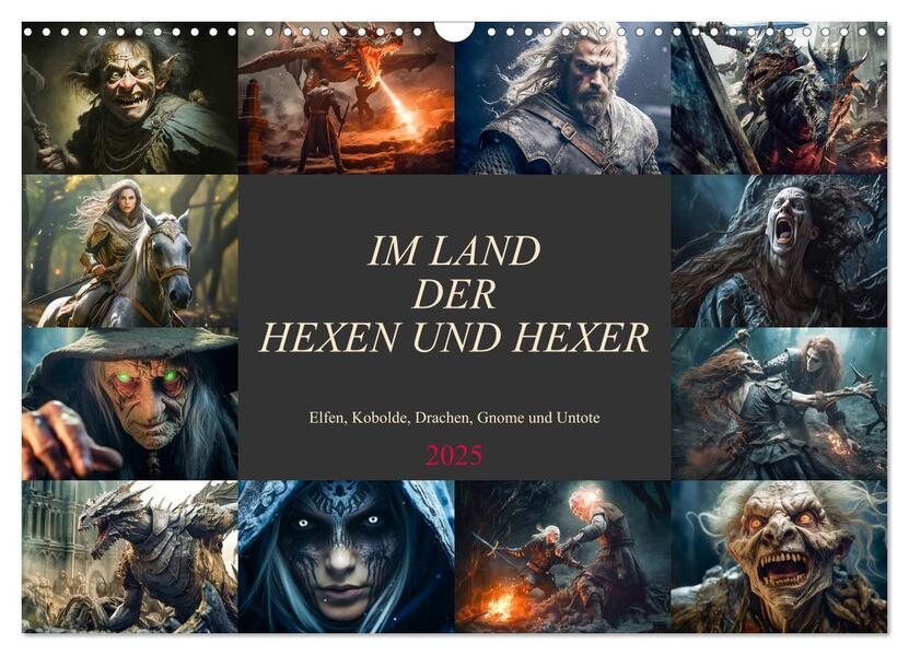 Im Land der Hexen und Hexer (Wandkalender 2025 DIN A3 quer), CALVENDO Monatskalender