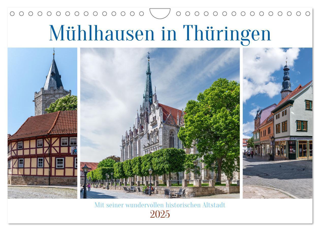 Mühlhausen in Thüringen (Wandkalender 2025 DIN A4 quer), CALVENDO Monatskalender