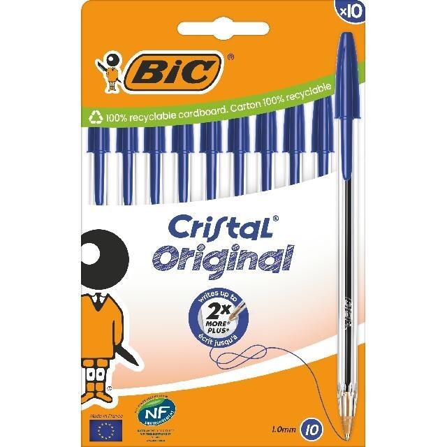 BIC Kugelschreiber Cristal Original 0,4 mm blau, 10er Set