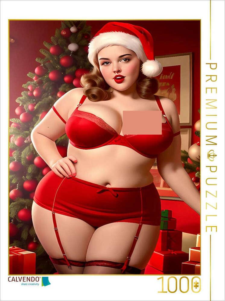 CALVENDO Puzzle Frohe Weihnachten und Sexy Kurven | 1000 Teile Lege-Größe 64x48cm Foto-Puzzle für gl