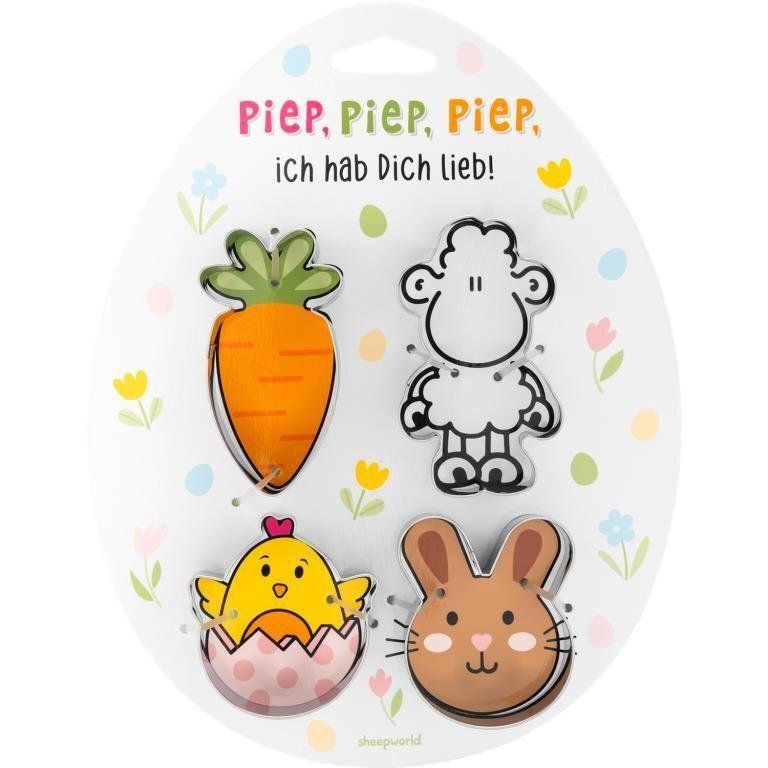 Ausstecher-Set Motiv 'Piep, piep, piep, ich hab Dich lieb!'