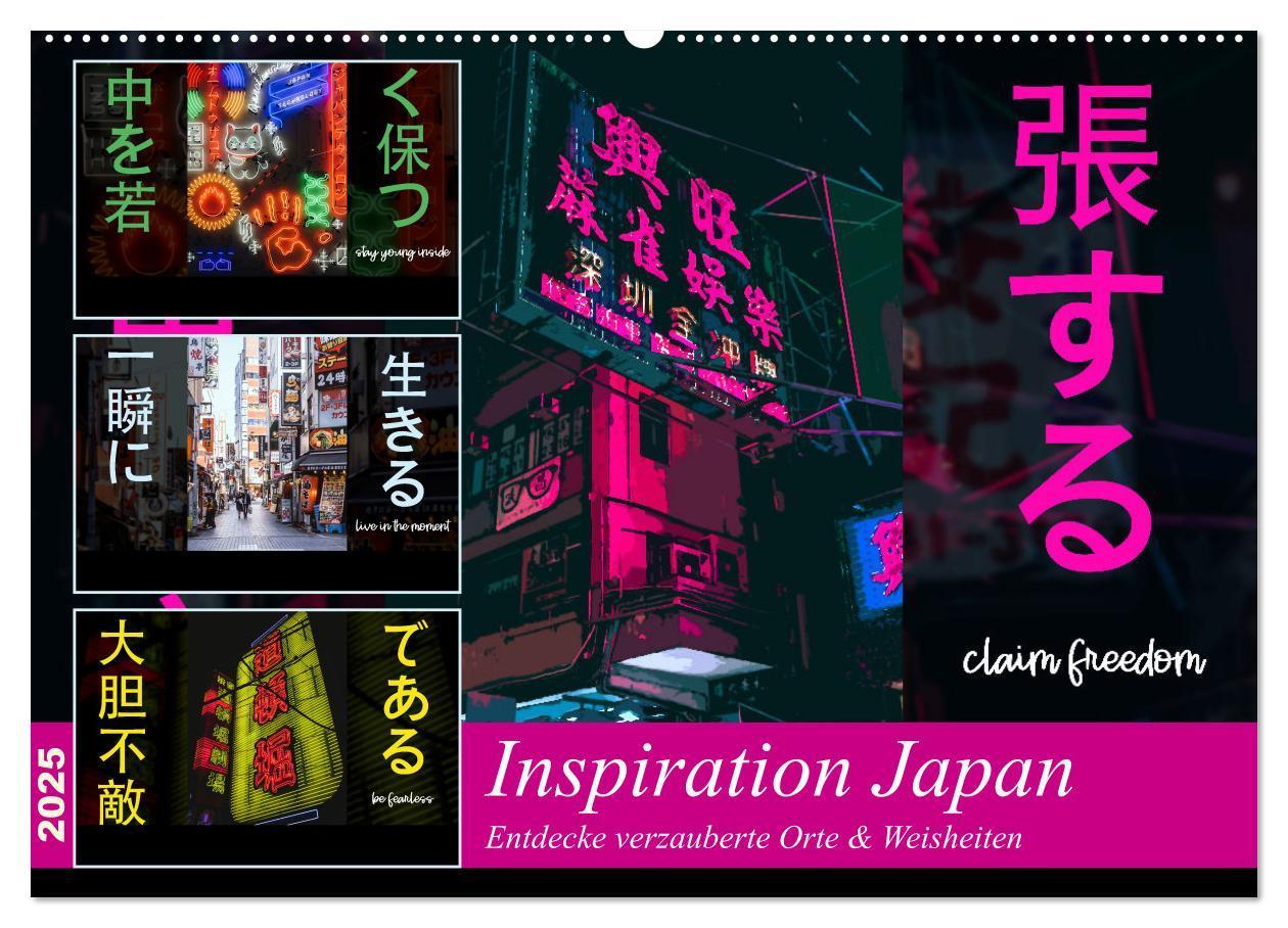 Inspiration Japan (Wandkalender 2025 DIN A2 quer), CALVENDO Monatskalender