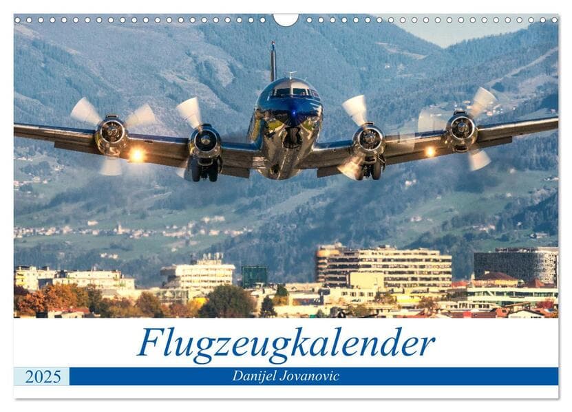 Flugzeugkalender (Wandkalender 2025 DIN A3 quer), CALVENDO Monatskalender