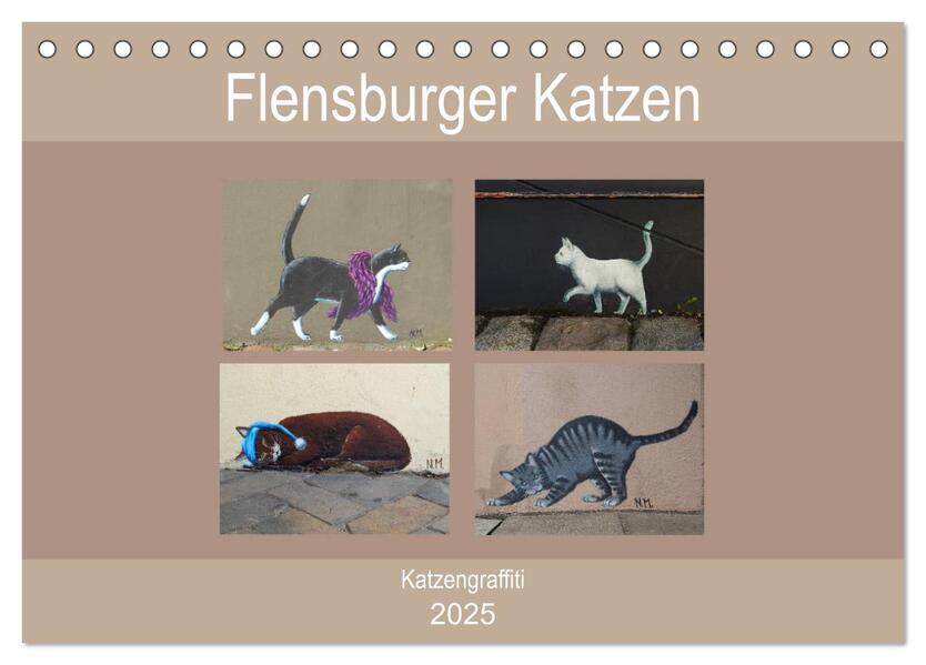 Flensburger Katzen (Tischkalender 2025 DIN A5 quer), CALVENDO Monatskalender