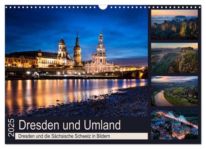 Dresden und Umland (Wandkalender 2025 DIN A3 quer), CALVENDO Monatskalender