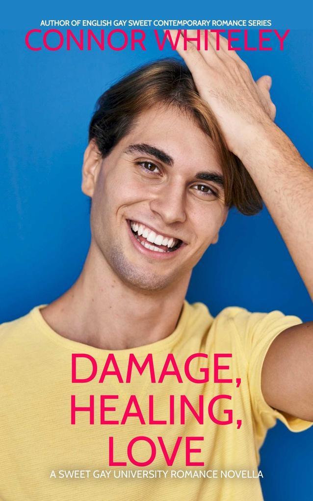 Damage, Healing, Love: A Sweet Gay University Romance Novella (The English Gay Contemporary Romance Books, #12)