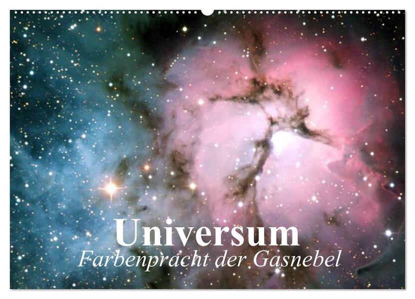 Universum. Farbenpracht der Gasnebel (Wandkalender 2025 DIN A2 quer), CALVENDO Monatskalender