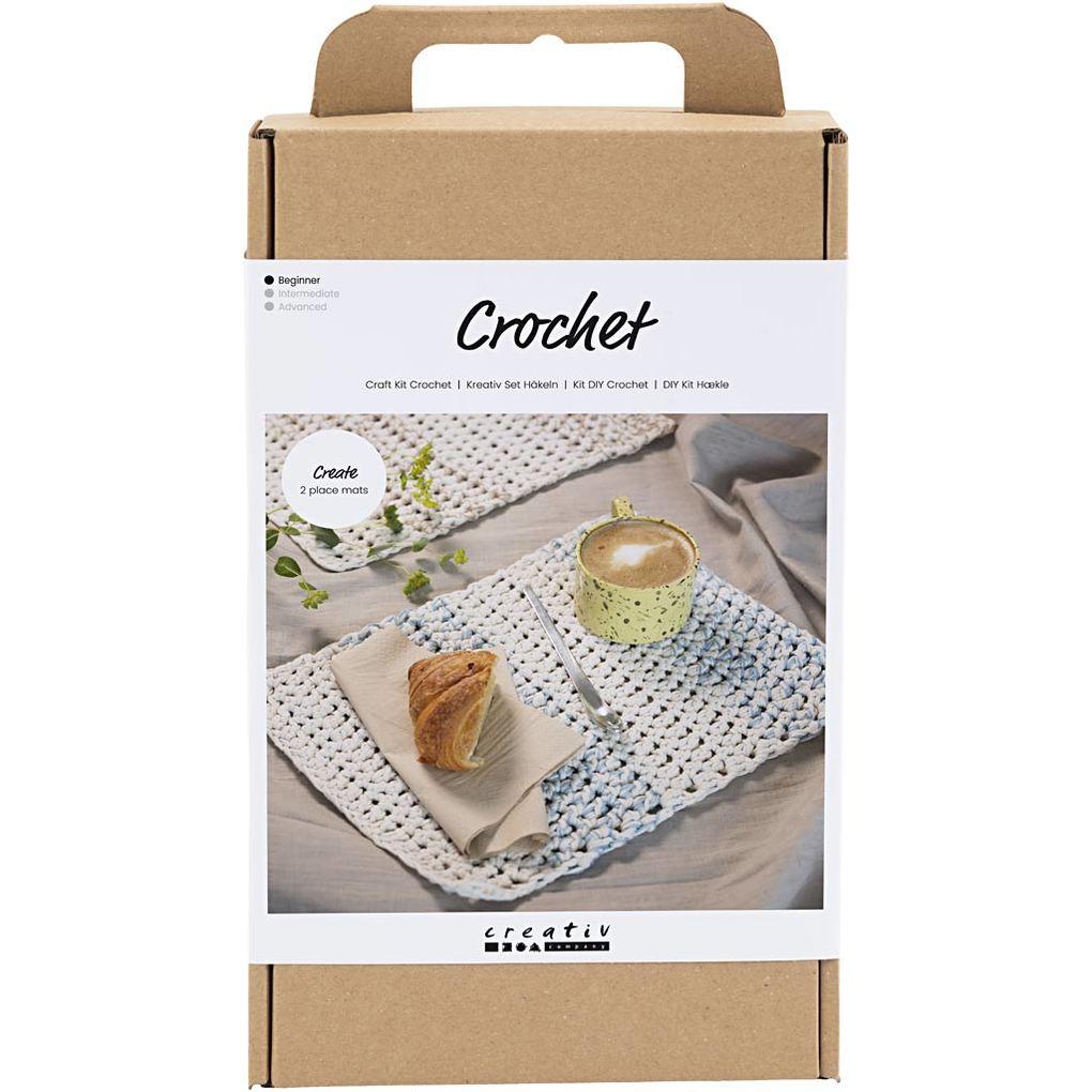 Creativ Company DIY Sets Stricken & Häkeln Kreativ Set Häkeln, Tischset, Kreativ Box