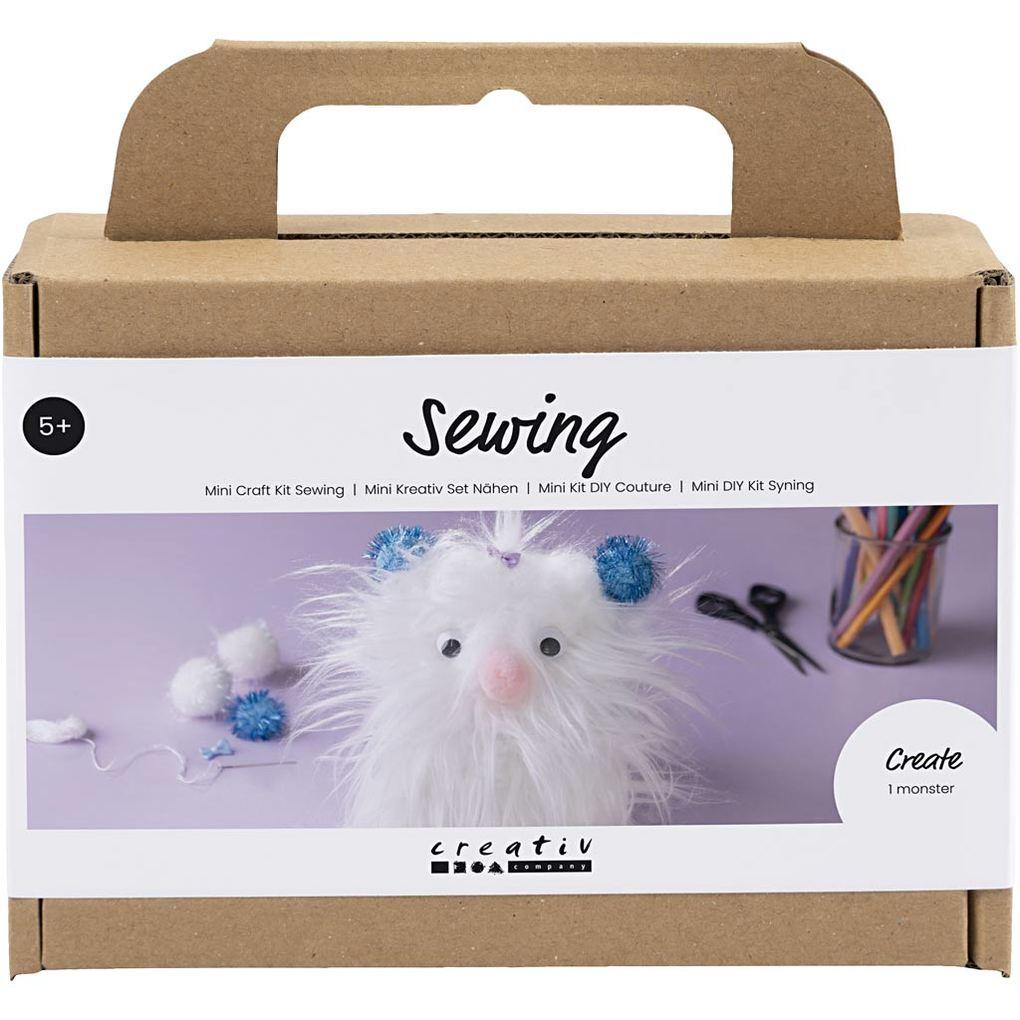 Creativ Company DIY Sets Filz & Fleece Mini Kreativ Set Nähen, Sortierte Farben, Monster, Kreativ Box