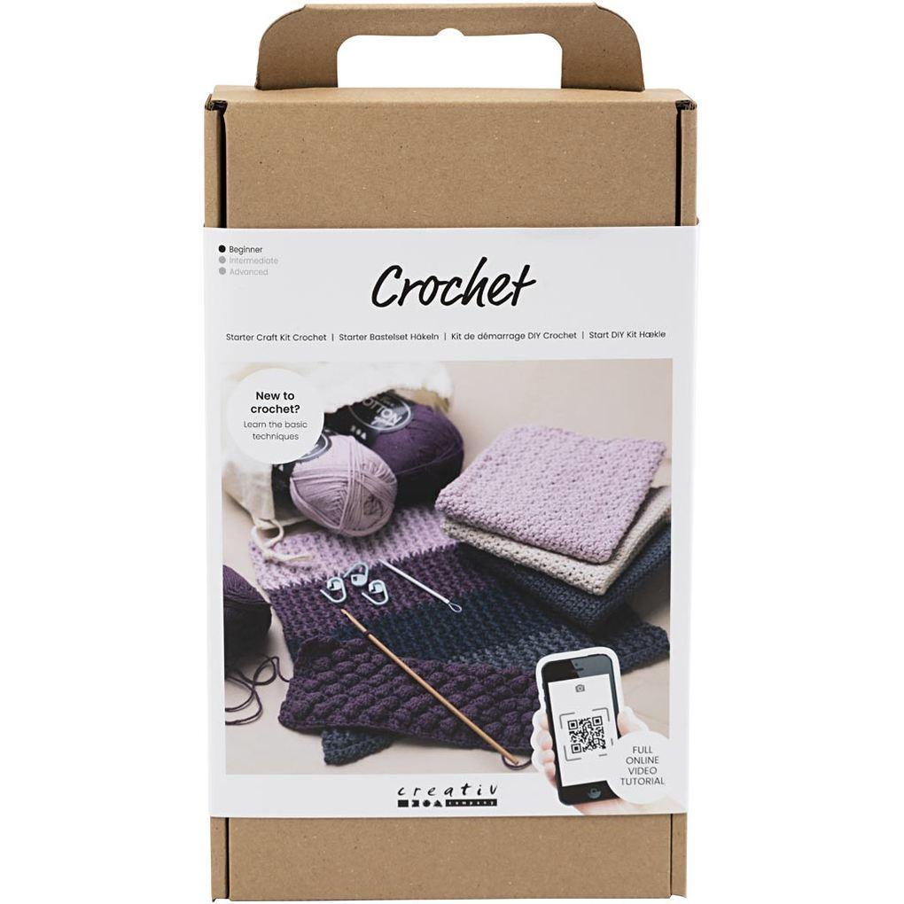 Creativ Company DIY Sets Stricken & Häkeln Starter Kreativ Set Häkeln, Kreativ Box