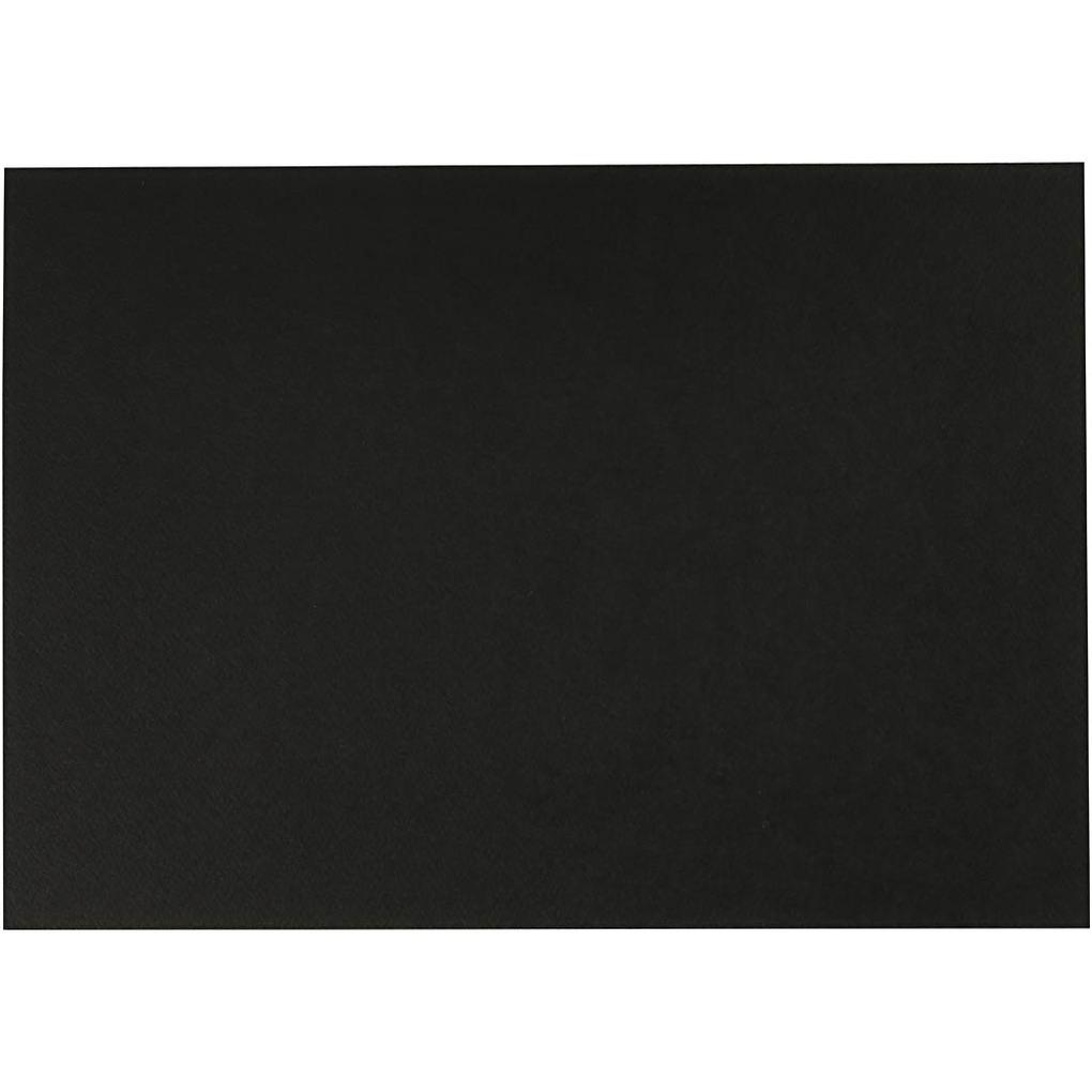 Creativ Company Div. Zubehör für Wasserfarben Aquarellpapier, Schwarz, A4, 210x297 mm, 230 g, 10 Blatt/ Kreativ Box