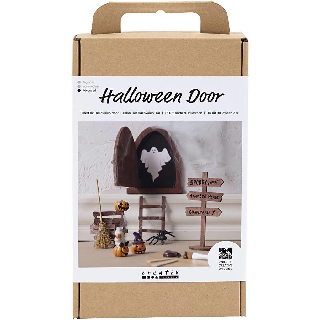 Creativ Company DIY Sets Basisversion Kreativ Set Halloween-Tür, Kreativ Box