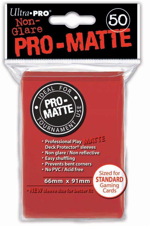 UltraPro - Red Pro-Matte Sleeves, 50