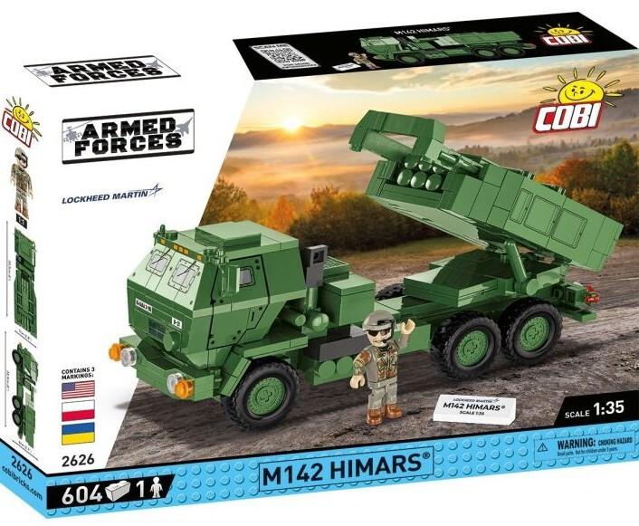 COBI Armed Forces 2626 - M142 Himars, Militärlastwagen, Bausatz 1:35, 604 Klemmbausteine/1 Artilleriefigur