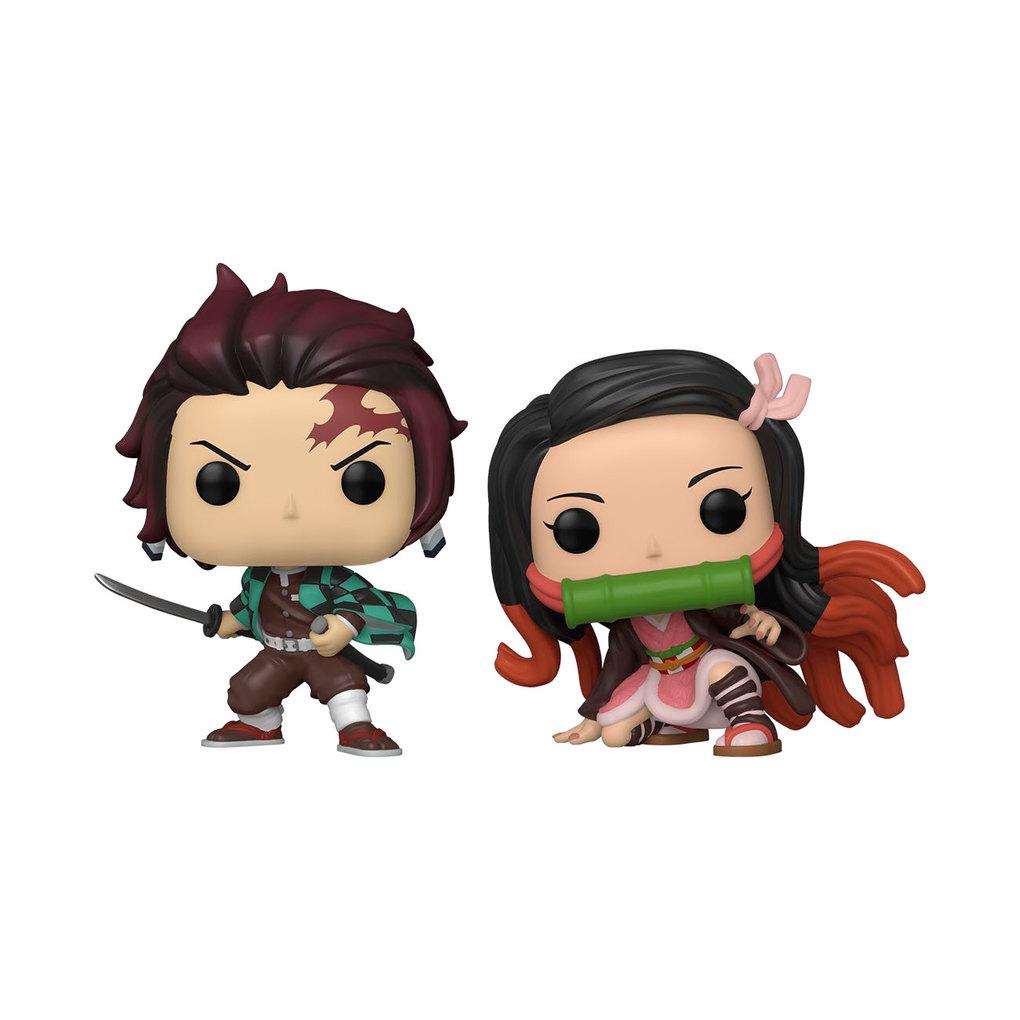 Demon Slayer: Kimetsu no Yaiba POP! Animation Vinyl Figuren 2er-Pack Tanjiro + Nezuko Special Edition 9 cm