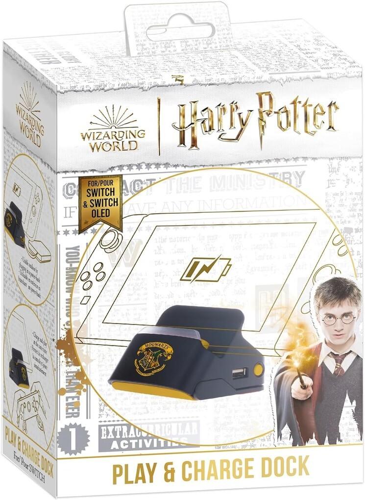 Freaks & Geeks Harry Potter Hogwarts Legacy Play & Charge Dock, 2in1 Ladestation für Nintendo Switch/Switch Oled, schwarz