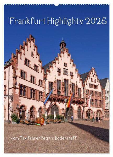 Frankfurt Highlights (Wandkalender 2025 DIN A2 hoch), CALVENDO Monatskalender