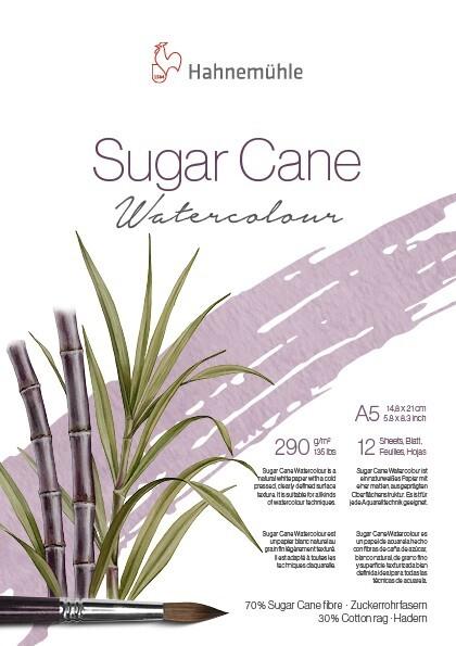 Hahnemühle Sugar Cane Aquarellpapier, DIN A5, 290 g/m², 12 Blatt