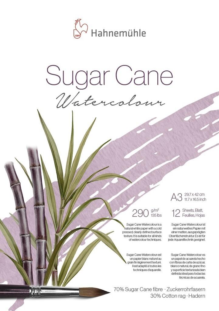 Hahnemühle Sugar Cane Aquarellpapier, DIN A3, 290 g/m², 12 Blatt