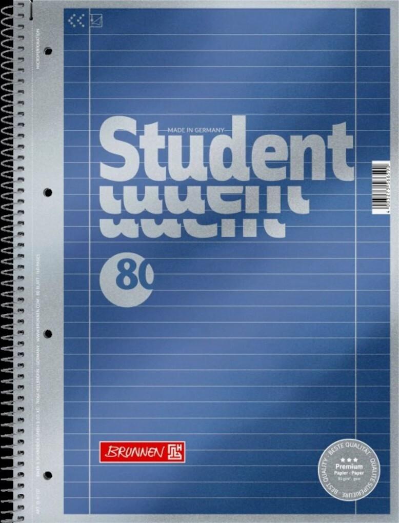 Brunnen Collegeblock Premium Student A4 liniert, 5er Set