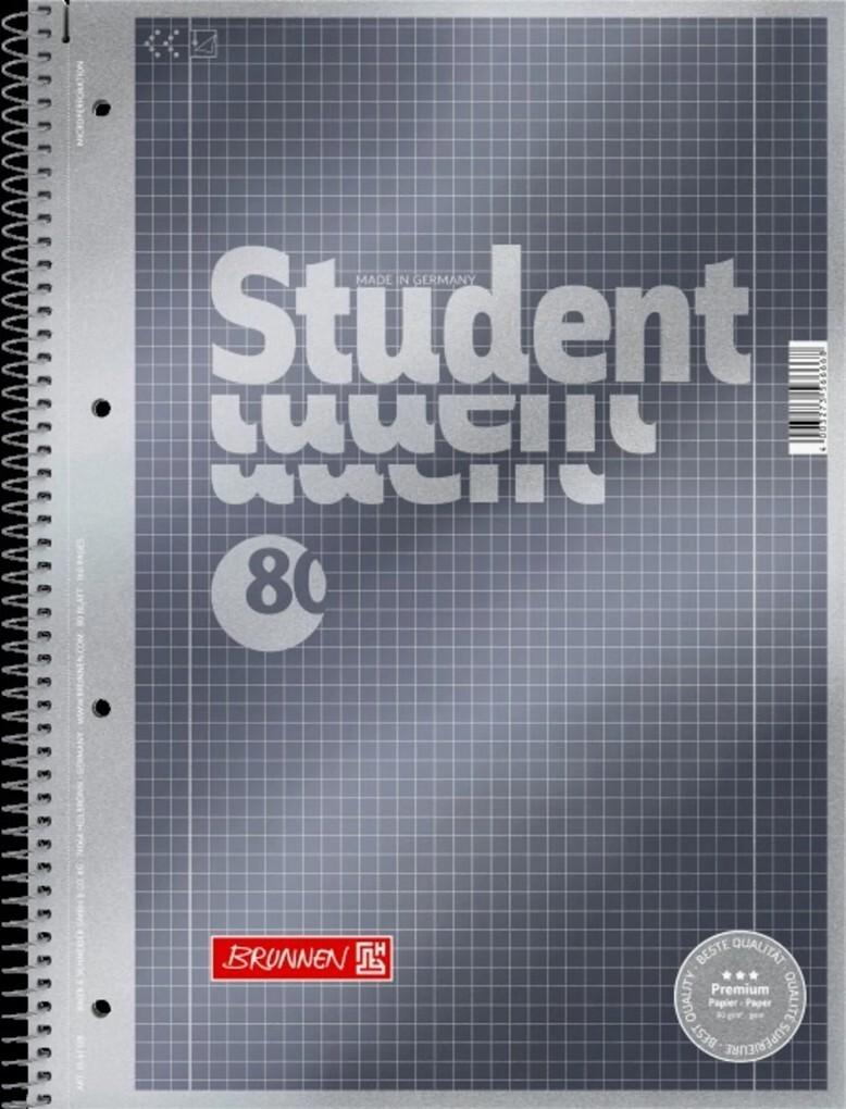 Brunnen Collegeblock Premium Student A4 kariert, 5er Set