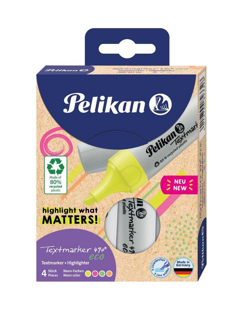 Peilikan Textmarker 490® eco Neon, 4er Set