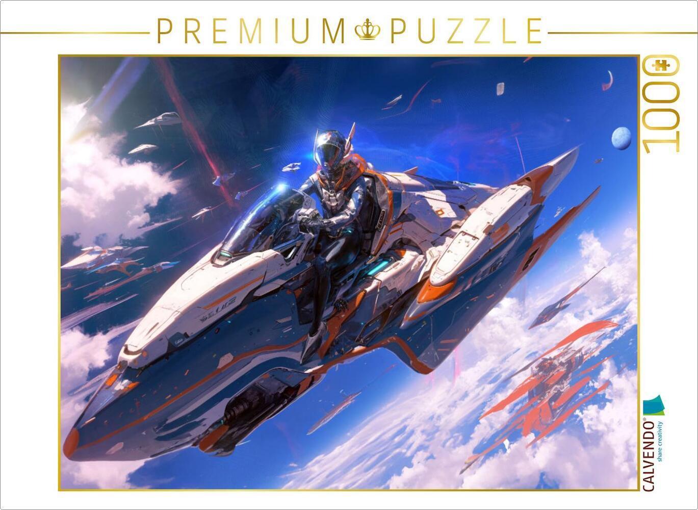 CALVENDO Puzzle Uneinholbar - Anime Science Fiction Speeder | 1000 Teile Lege-Größe 64x48cm Foto-Puz