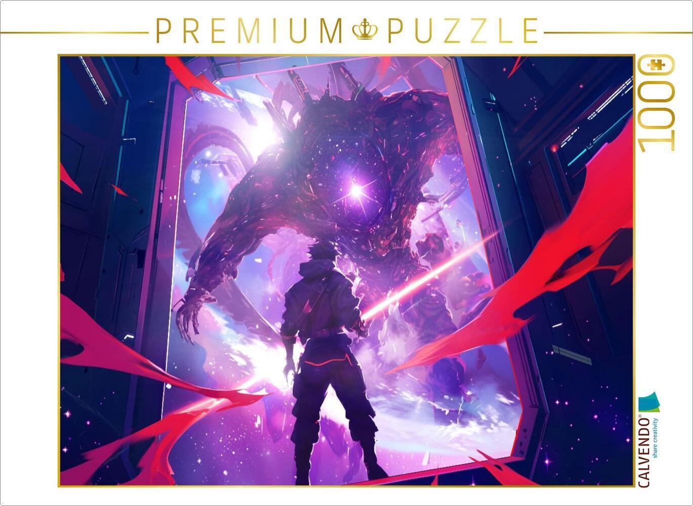 CALVENDO Puzzle Du kannst nicht herein - Anime Science Fiction | 1000 Teile Lege-Größe 64x48cm Foto-