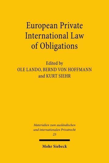 European Private International Law of Obligations