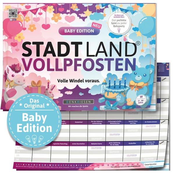 DENKRIESEN - STADT LAND VOLLPFOSTEN® - BABY EDITION - "Volle Windel voraus." - A4