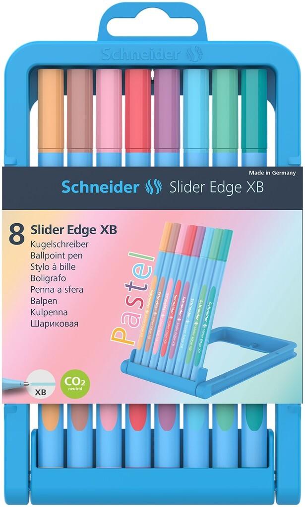 Schneider Kugelschreiber Slider Edge XB Pastell, 8er Set