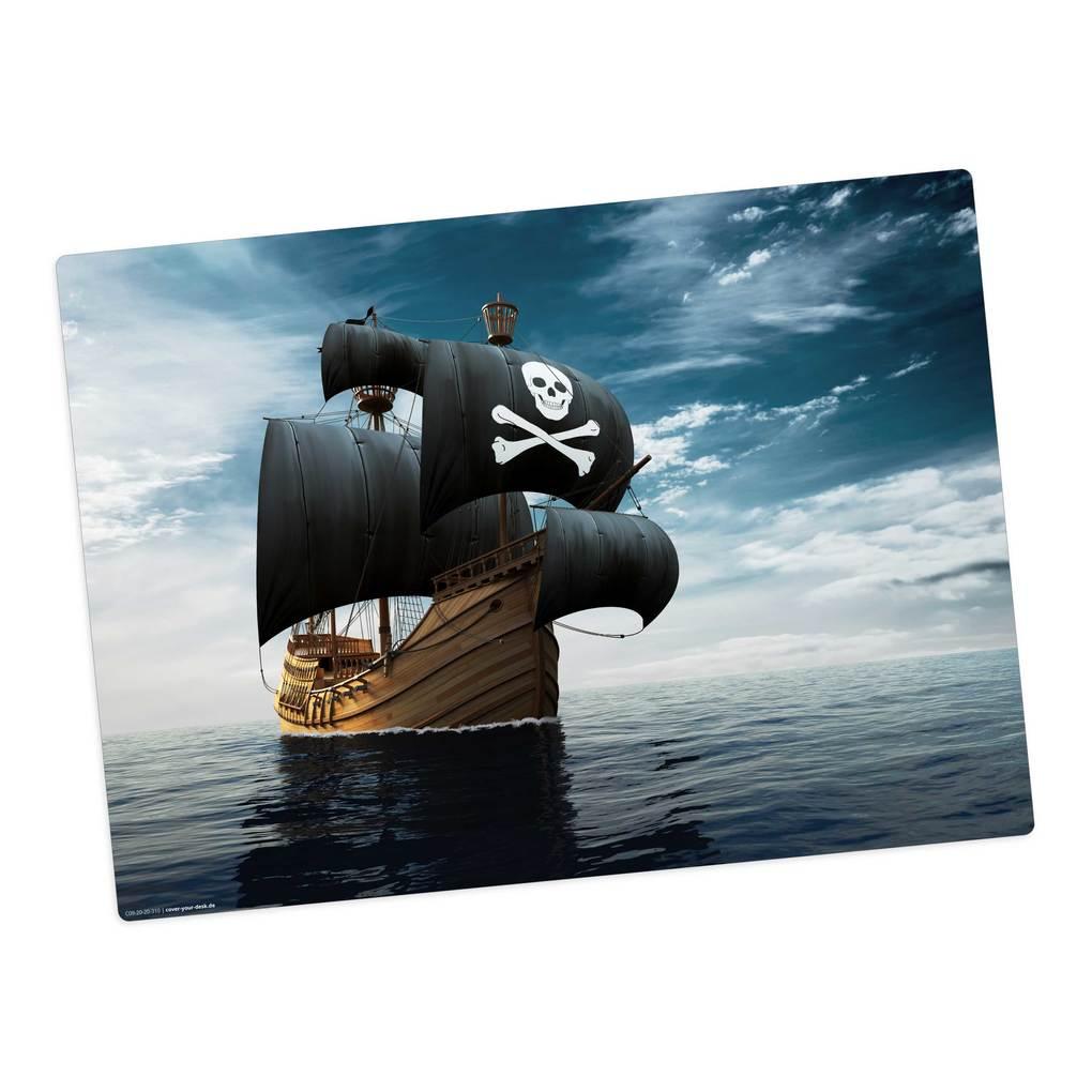 Tischsetmacher Tischset für Kinder Piratenschiff, aus hochwertigem Vinyl , 44 x 32 cm