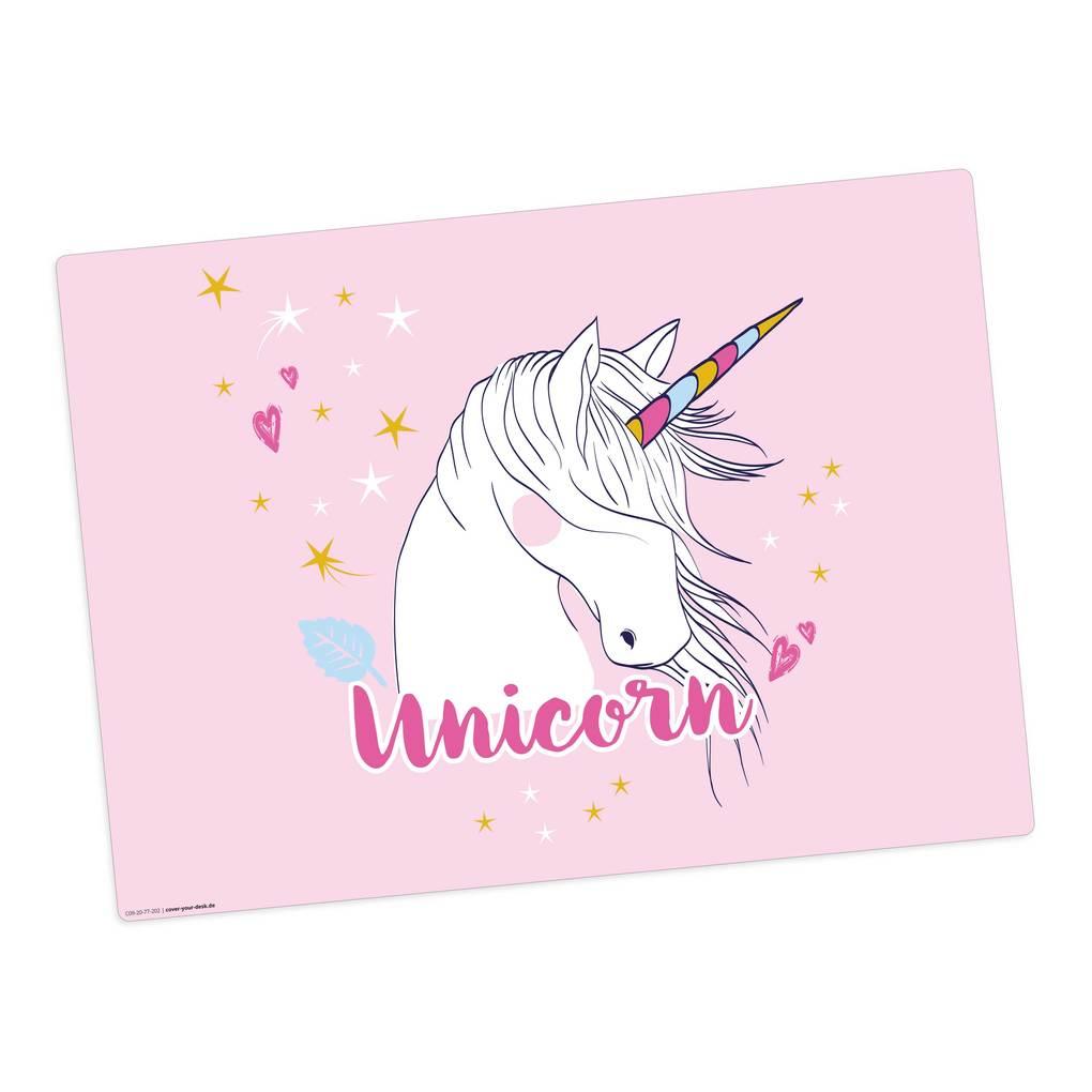 Tischsetmacher Tischset für Kinder Unicorn, aus hochwertigem Vinyl , 44 x 32 cm