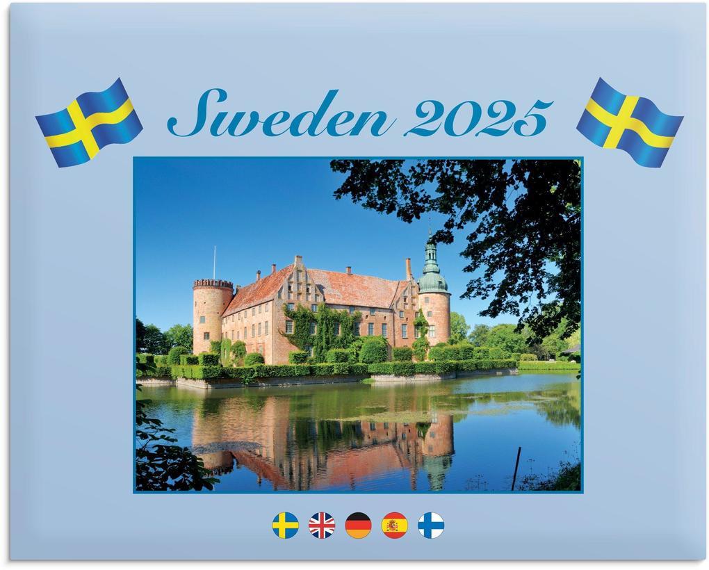Burde Wandkalender Schweden mit Kuvert 2025