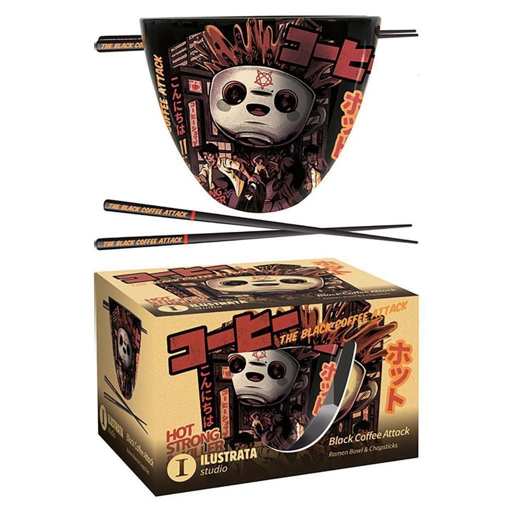 ILUSTRATA (BLACK COFFEE ATTACK) RAMEN BOWL SET