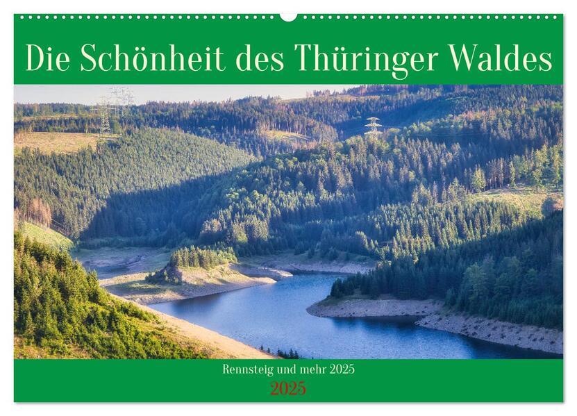 Die Schönheit des Thüringer Waldes (Wandkalender 2025 DIN A2 quer), CALVENDO Monatskalender