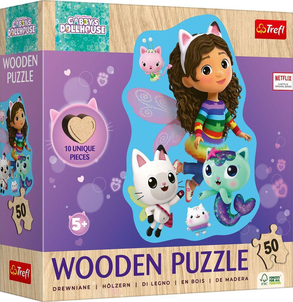 Trefl - Holzpuzzle 50 - Gabbys Dollhouse