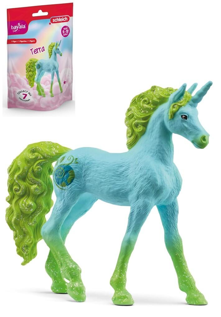 Schleich 70795 - Bayala, Einhorn Terra, Sammeleinhorn, Spielfigur, 10x9x2cm