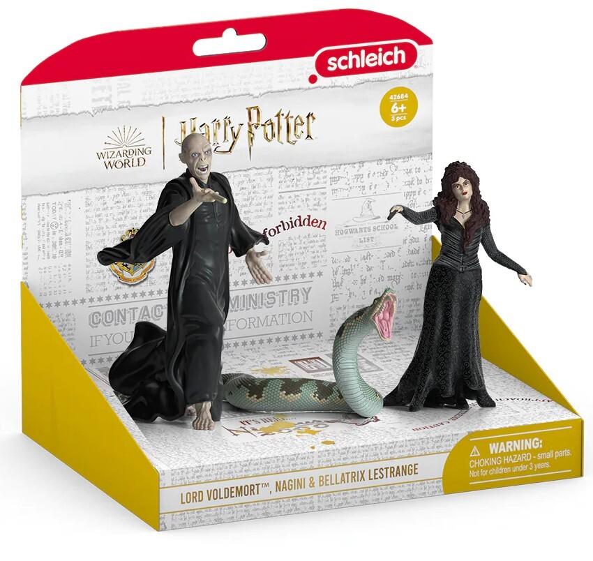 Schleich 42684 - Harry Potter, Lord Voldemort, Nagini & Bellatrix Lestrange, Spielfiguren, Höhe Lord V. ca. 10 cm