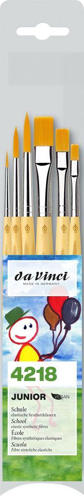 da Vinci Pinselset Junior Starter, Schule und Kindergarten, Pinsel 6er Set