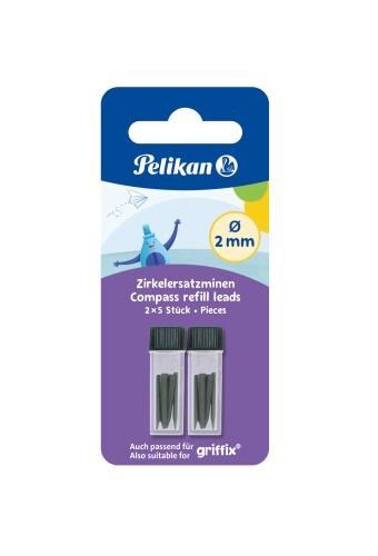 Pelikan Zirkel-Ersatzminen Durchmesser 2mm, 2 x 5er Set