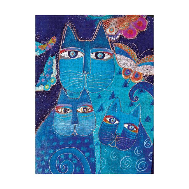 Paperblanks Blue Cats & Butterflies Fantastic Felines Jigsaw Puzzles 500 Pieces