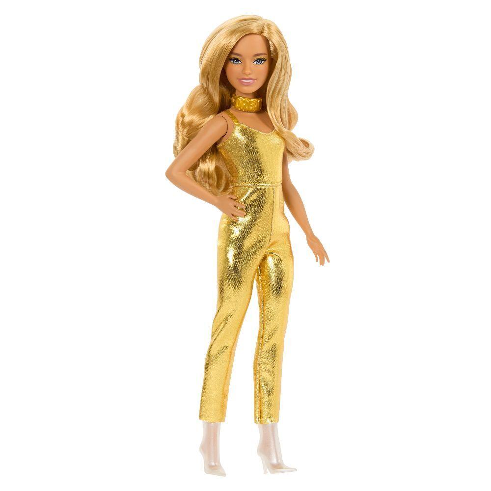 Barbie Fashionista Puppe, goldener Jumpsuit