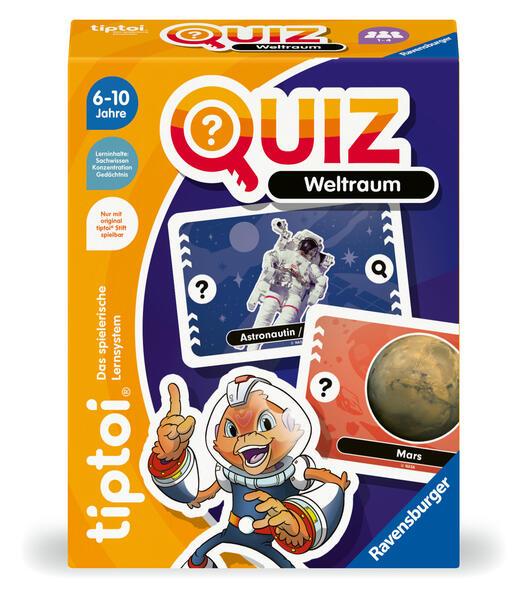 Ravensburger tiptoi 00223 Quiz Weltraum, Quizspiel für Kinder ab 6 Jahren, für 1-4 Spieler