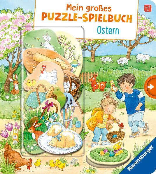 Mein großes Puzzle-Spielbuch: Ostern - Puzzlebuch ab 2 Jahren, mit 10 Puzzleteilen, Geschenk fürs Osternest