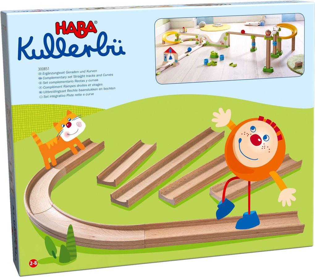 HABA - Kugelbahn Kullerbü - Ergänzungsset Geraden und Kurven