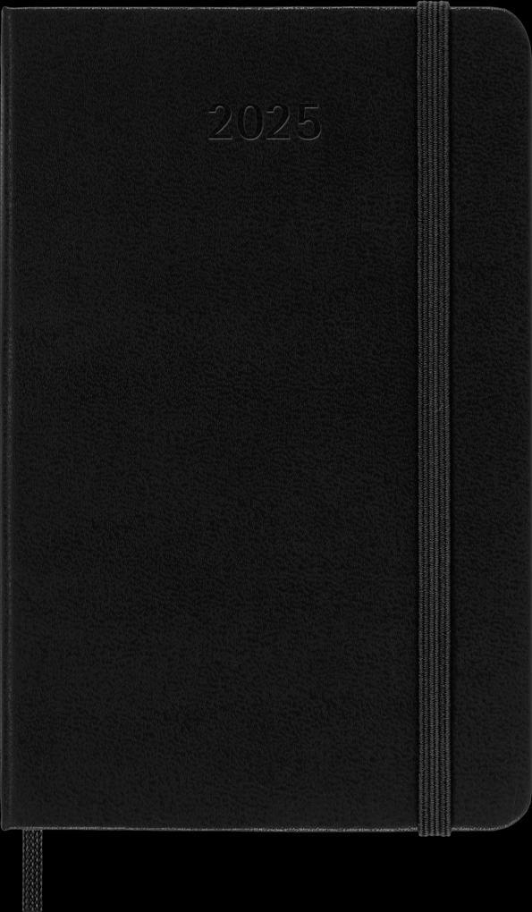 Moleskine Classic 12 Month 2025 Daily Planner, Hard Cover, Pocket (3.5" x 5.5"), Black, 400 pages