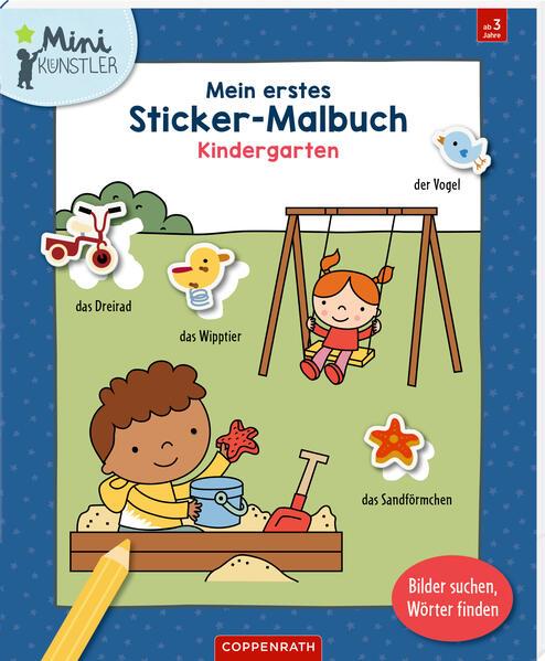 Mein erstes Sticker-Malbuch: Kindergarten