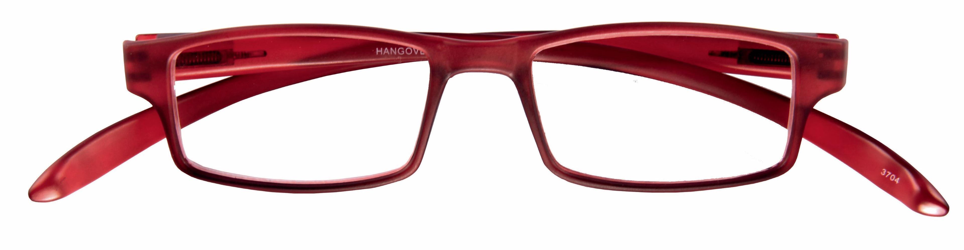 Lesebrille HANG OVER LIFE, rot, +1.00 dpt mit Etui